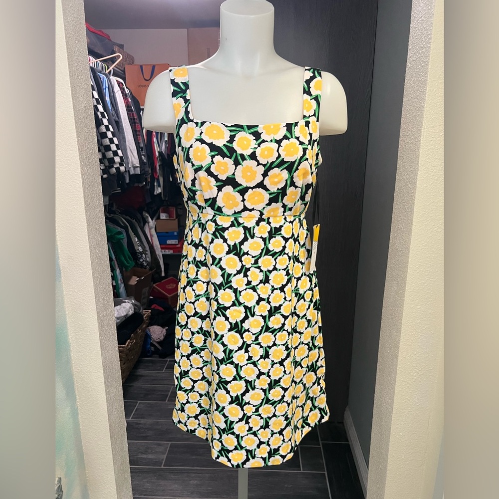 NWT Diane Von Furstenberg Yellow Floral Dress
